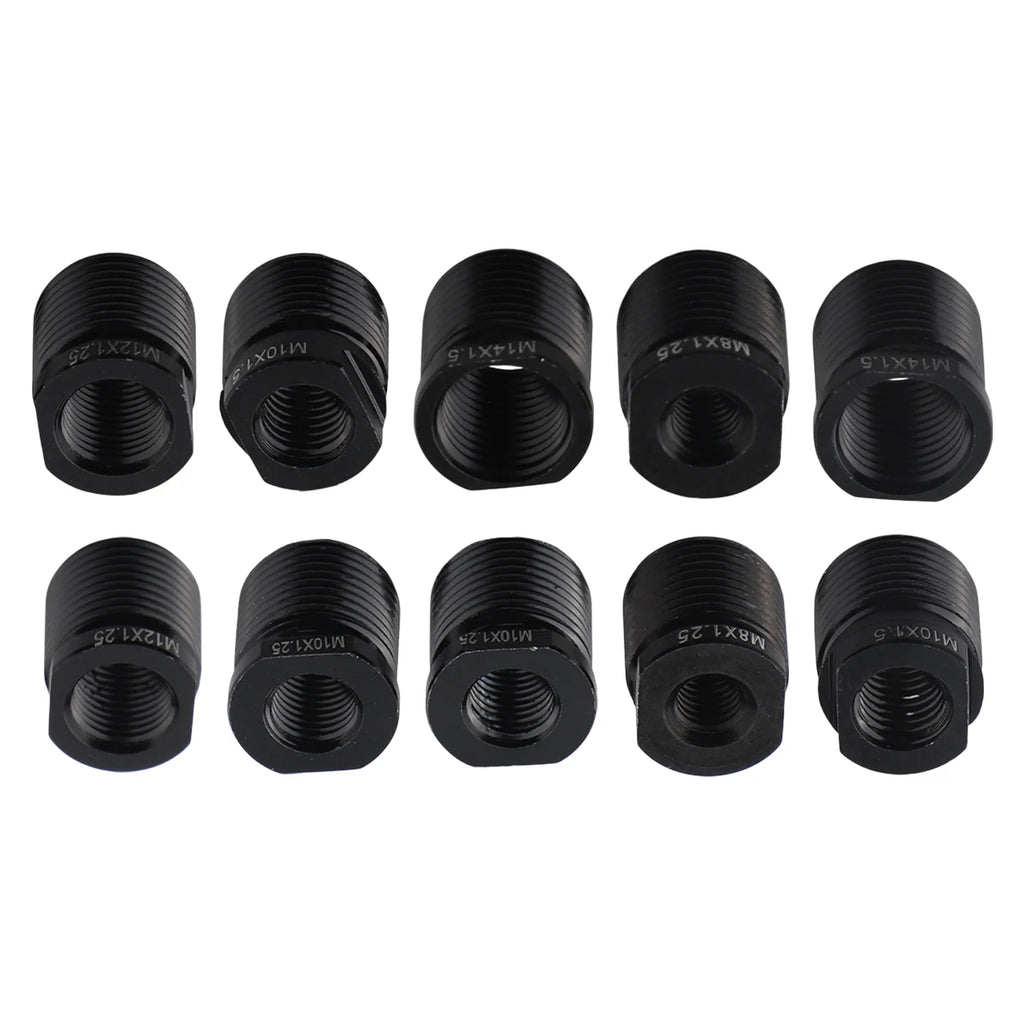 Easily Upgrade Your Car\'s Interior with This Fitment 10Pcs Gear Shift Knob Thread Adapter Kit Made from Aluminum Quake