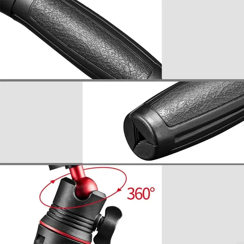 Handheld Telescopic Tripod with Smartphone Clamp Feature Stable Base for Indoor Outdoor Video Recording Black K1KF Quake