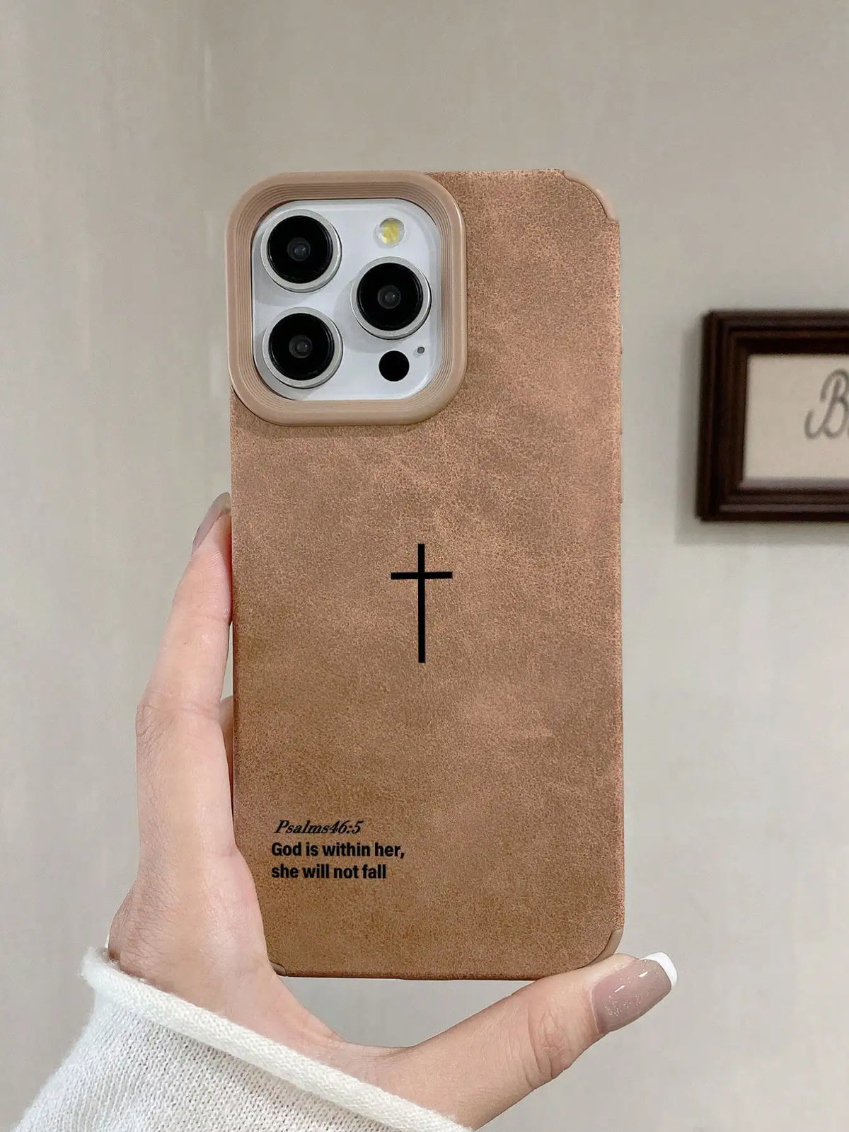 Retro Bible Verse Phone Case Minimalist Religious Style Cross Christian Cool Phone Case Christian Gift for Girlfriend/Boyfriend Quake