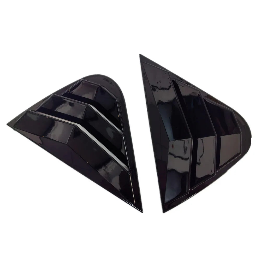 For Seat Ibiza 2008 2009 2010 2011 2012 Car Rear Louver Window Side Shutter Cover Trim Sticker Vent Scoop ABS Carbon Fiber ABS Quake Gloss Black