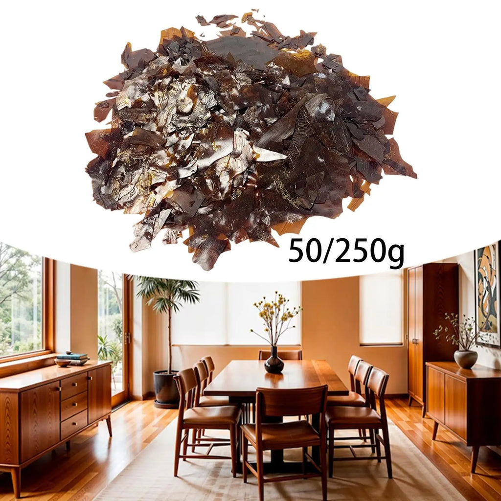 Dewaxed Blonde Shellac Flake Household Painting Material Multipurpose Craft Supplies for Home Wood Furniture Restoration Quake