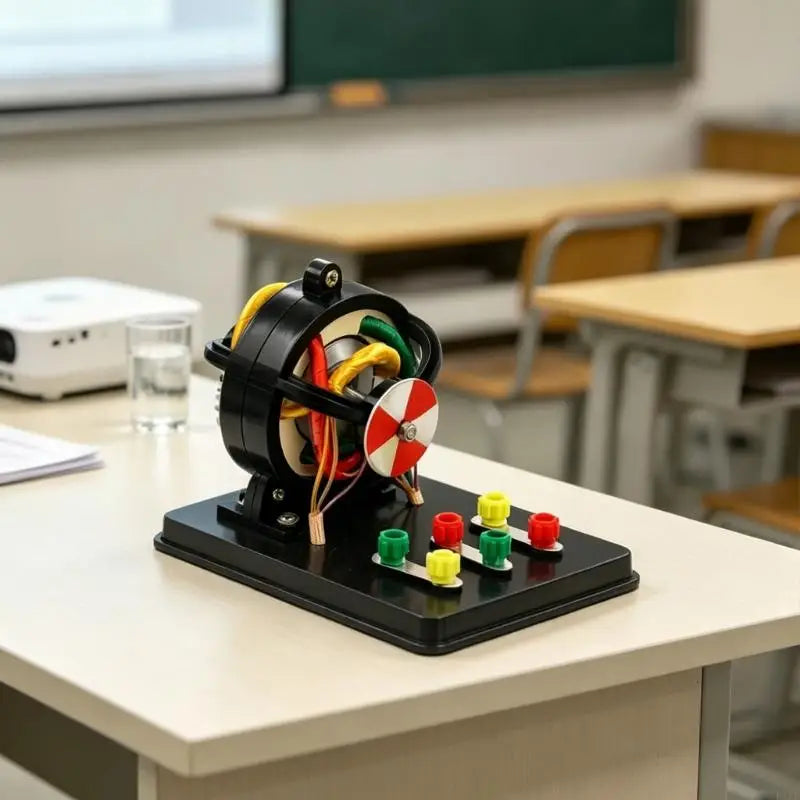 Three Phase Induction Motor Teaching Model with Visible Stator and Winding Structure for Physics Lesson Demonstration and K1KF Quake