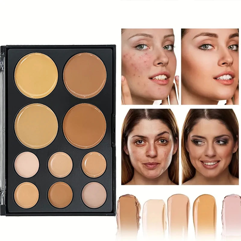 10 Colors Concealer Palette Eye Repairing Base Palette Matte Dark Circles Tattoo Contour Covering Concealer Cream Lasting Makeup Quake