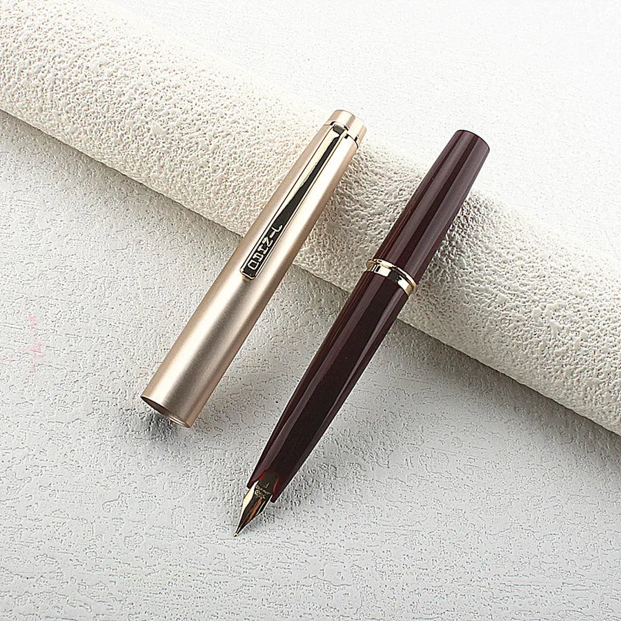 Luxury Jinhao 59 Fountain Pen Champagne Gold Vintage Metal Pen Classic Ink Fountain Pen Gift Optional Business Quake