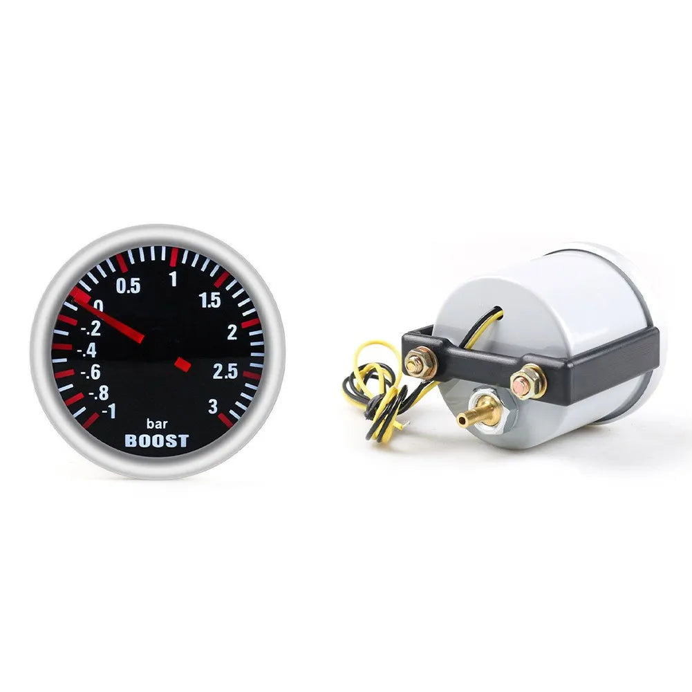 Racing Car Modification Turbocharger Gauge Mechanical 12V 52mm Turbo Boost Pressure Meter 3 Bar for Turbo System Performance Quake
