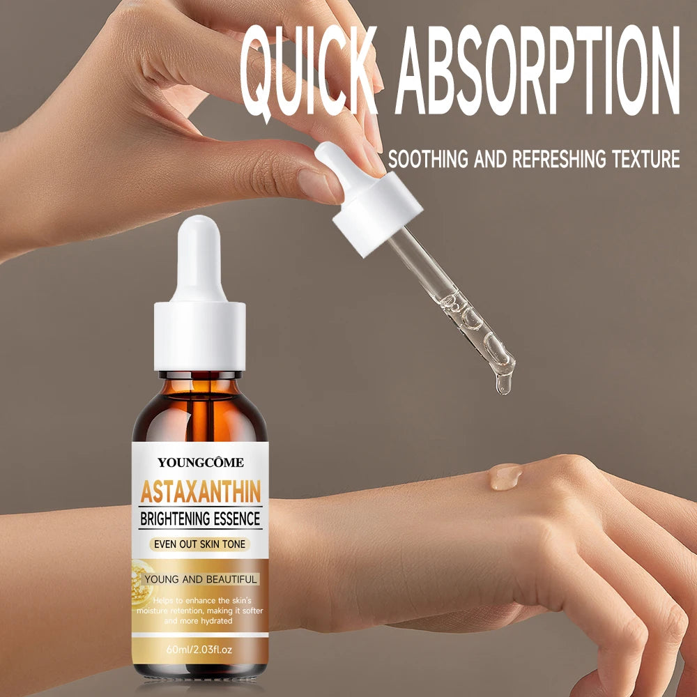 YOUNGCOME Astaxanthin firming and moisturizing essence,Smoothes wrinkles,Skin looks visibly younger 40ML/60ML Quake