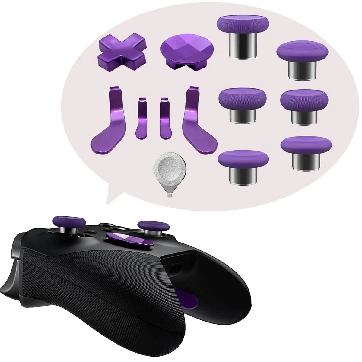 For Xbox Elite Controller Series 2 14 in 1 Plating Accessories Kits Parts Including 6 Swap Joysticks,4 Paddles,1 Standard D-Pads Quake