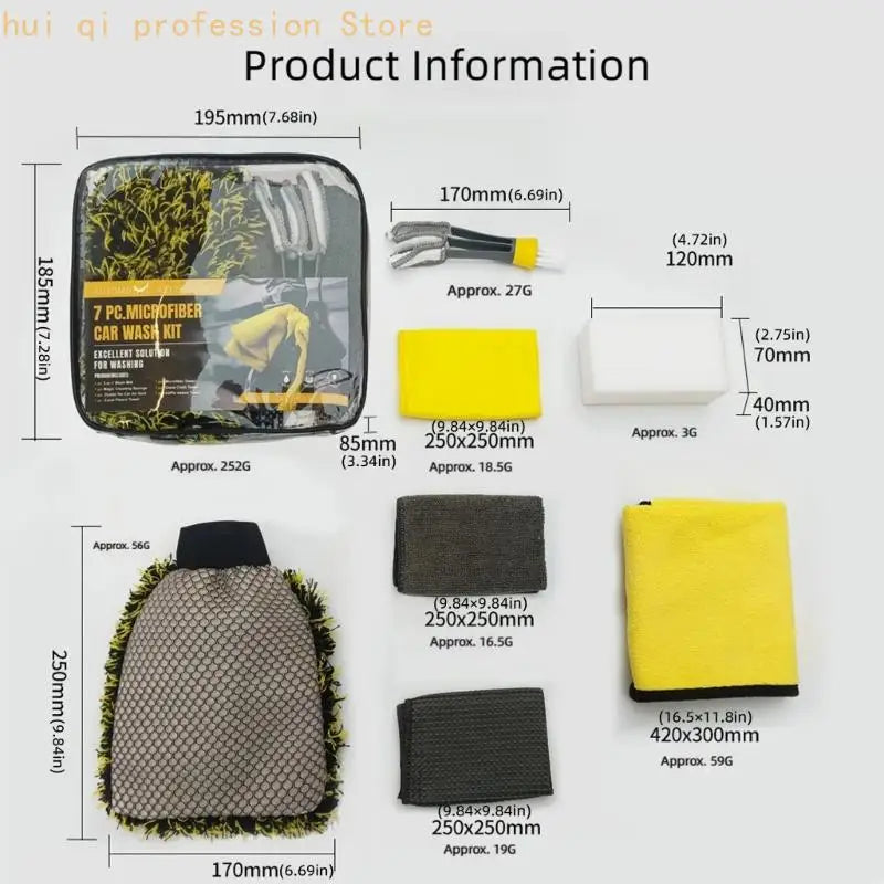 Gentle Car Cleaning with Varied Texture Microfiber Cleaning Pieces H8WE Quake
