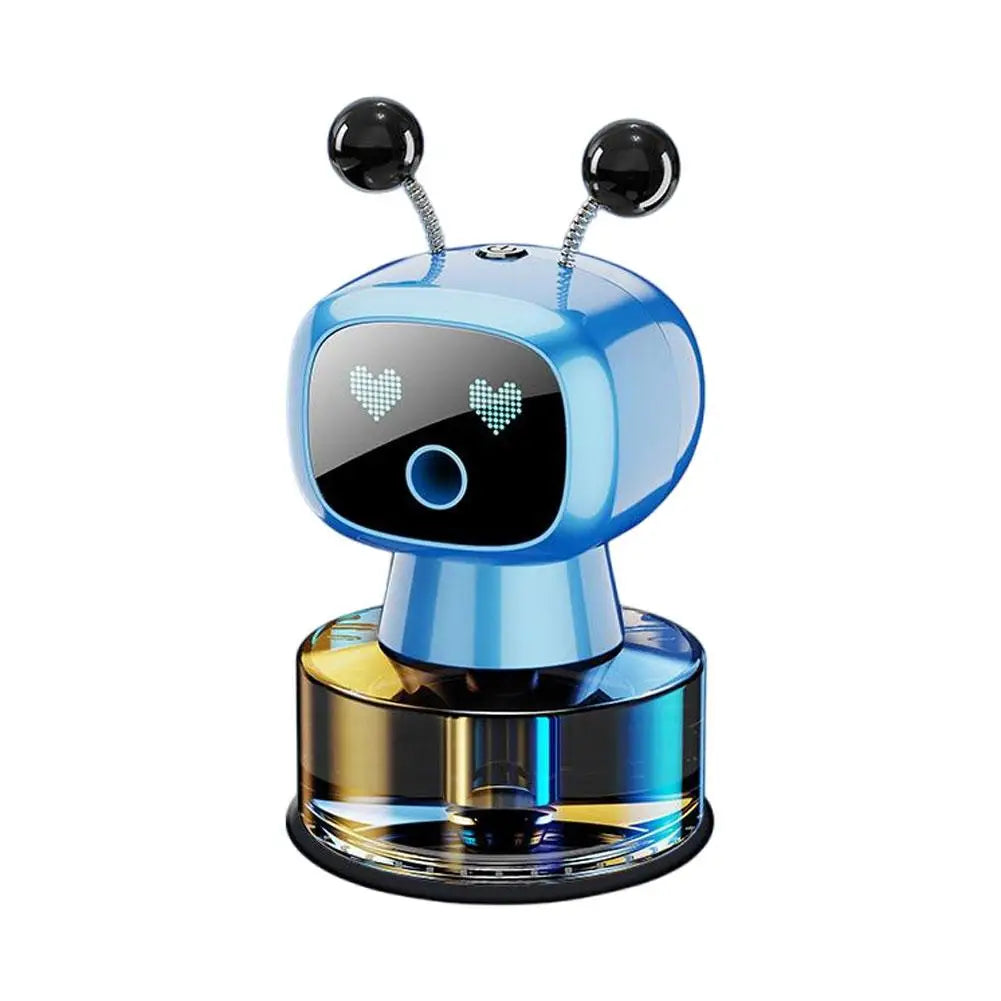 Smart Car Air Freshener AI Rechargeable Car Aroma Diffuser Smart eyes 4 Levels of Adjustable Intelligent Car Diffuser Gift Quake D