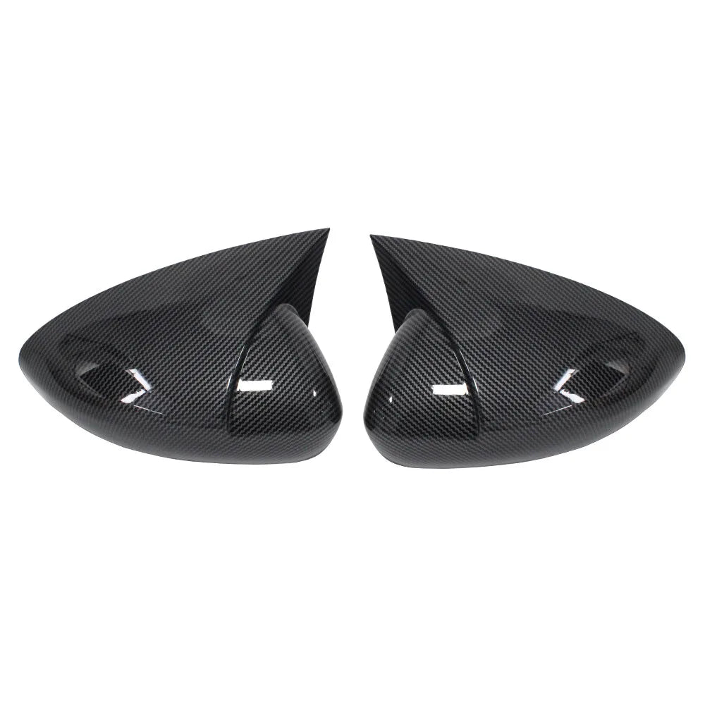 For Fiat Tipo Egea 2015-2023 Car Sticker Rearview Side Mirror Cover Wing Cap Exterior Door Rear View Case Trim Carbon Fiber Look Quake Carbon Black