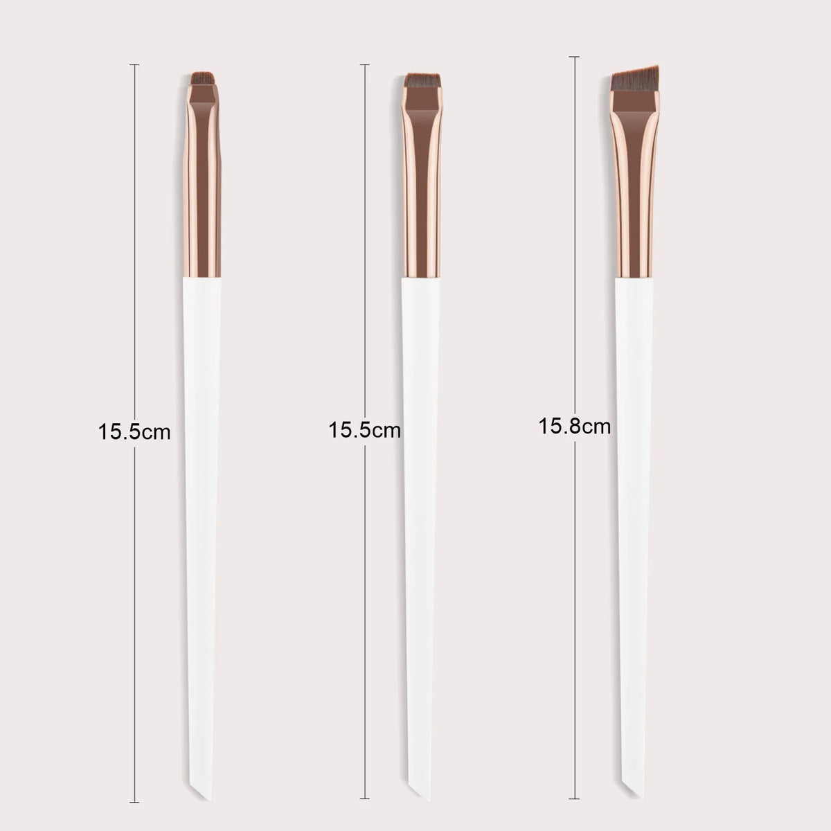 3Pcs Blade Makeup Brushes Set Flat Angled Eyeliner Eyebrow Brush Soft Synthetic Hair Cosmetic Brushes for Eye Brow Liner Conceal Quake