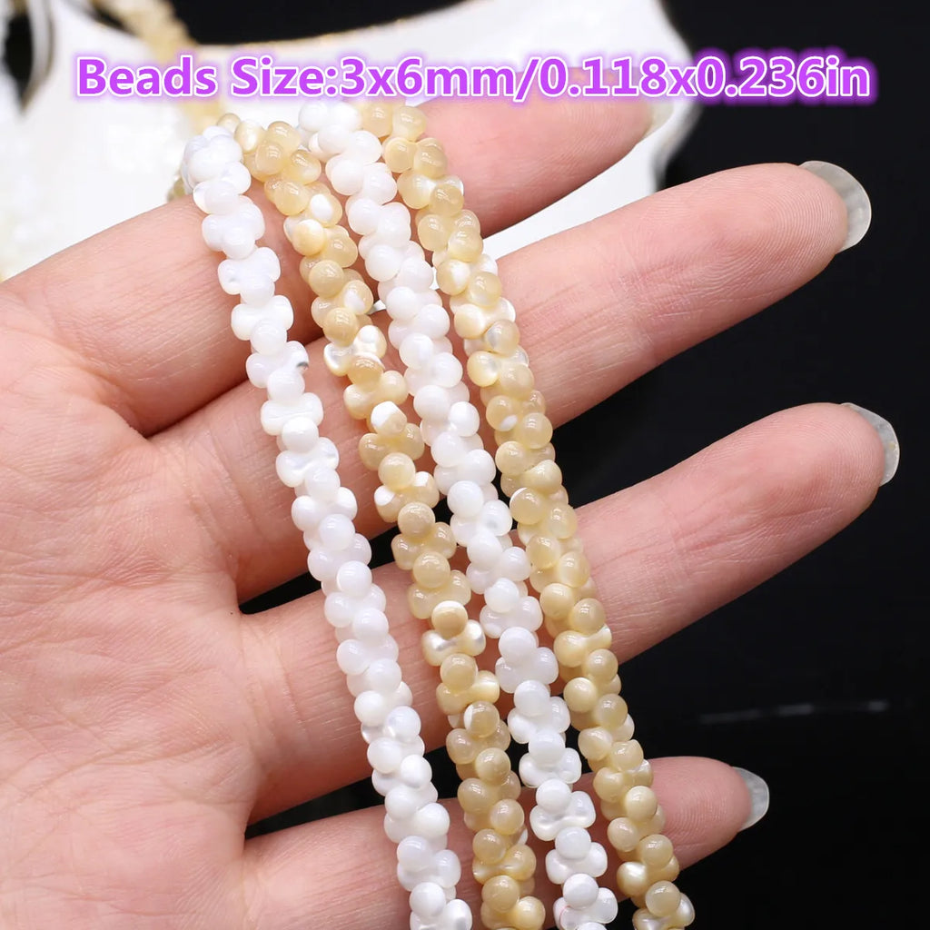 Mew Style Shell Beads Shell Small Bone-Shaped Beads 3x6mm For Jewelry Making DIY Necklace Bracelet Earrings Accessory Quake