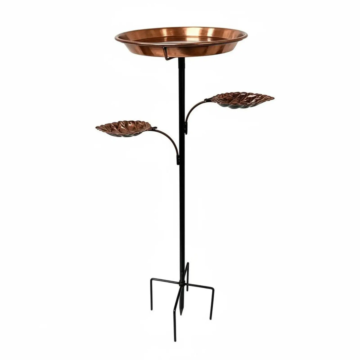 Standing Bird Bath for Garden with Feeder Trays Iron Basin Water Bowl for Backyard Bird Lovers Quake