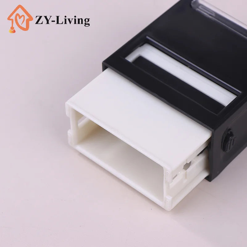 1Pcs Black Rectangular Self-Inking Stamp Case For DIY Custom Stamp Quake