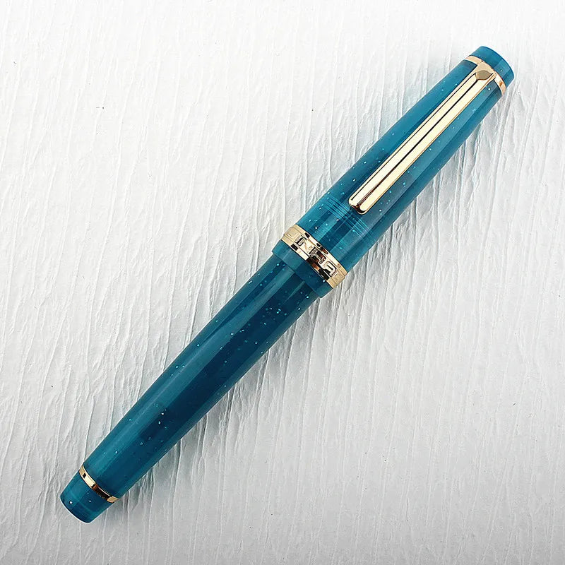 Jinhao 82 Fountain Pen Acrylic EF/F/M/Bent Nib Golden Trim with Converter Writing Pen Quake