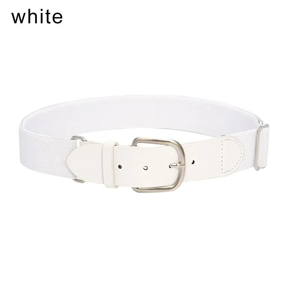 Decoration Children Outdoor Sports Belt Baseball Belt Elastic WaistBelt Waiststrap Waistband Quake white