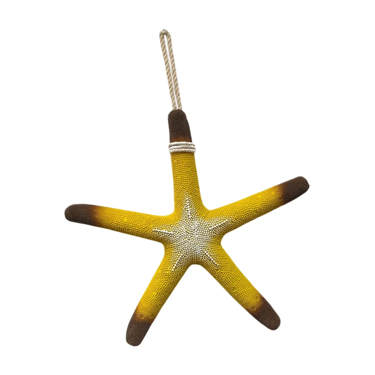 Resin Starfish Ornament Hanging Five-pointed Star Large Beach Decor Hanging Decor for Beach Christmas Aquarium Bathroom Bedroom Quake YELLOW