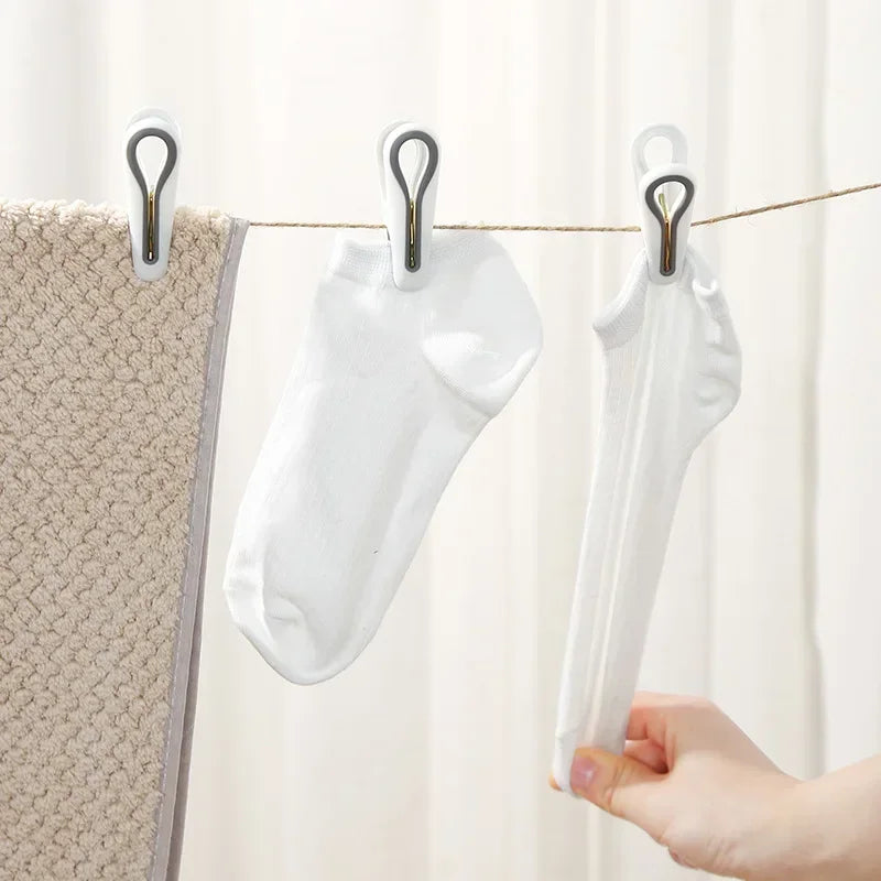 6pcs Clothes Pegs Dry Quilt Single Clothespins Household Cotton Quilt Hanger Fixed Large Windproof Clip Clothe Folder Quake