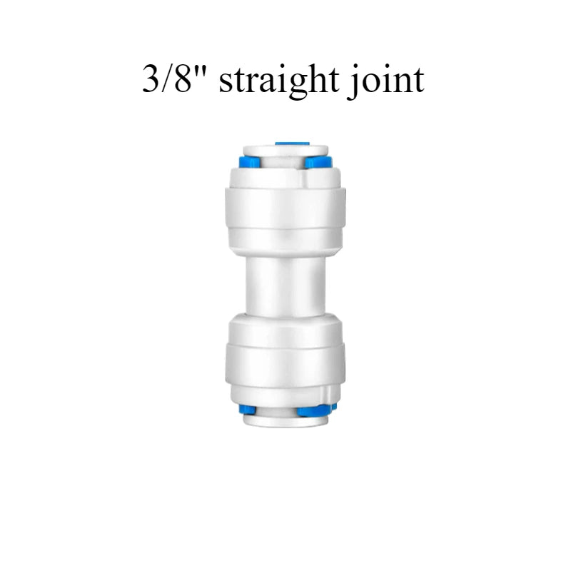 Water Tubing to Connect Quick Connect Fitting Hose Pipe RO Water Reverse Osmosis System Water Tube Fitting 1/4" 3/8" Tube OD Quake 3 I 8 straight joint