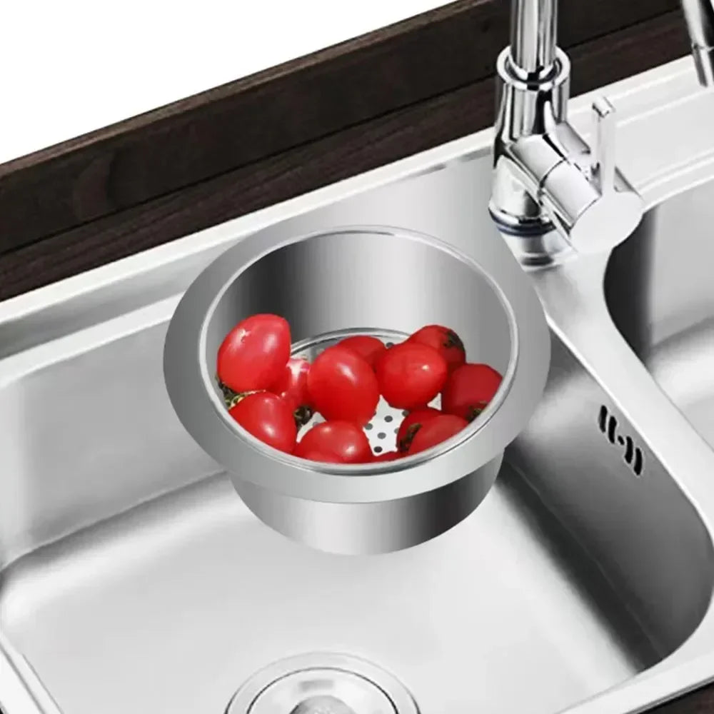 Kitchen Sink Strainer Basket Stainless Steel Swan Leftover Filter Removable Goosehead Storage Drain Basket Hanging Drainage Rack Quake