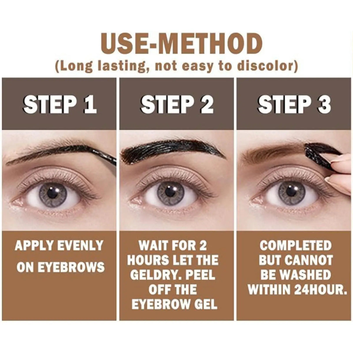 Dyeing Eye Brow Tattoo Tint Peel Off Eyebrow Eyeliner Freckles Dye Cream Waterproof Eyebrow Enhancer Gel Make Up Cosmetic Tool Quake