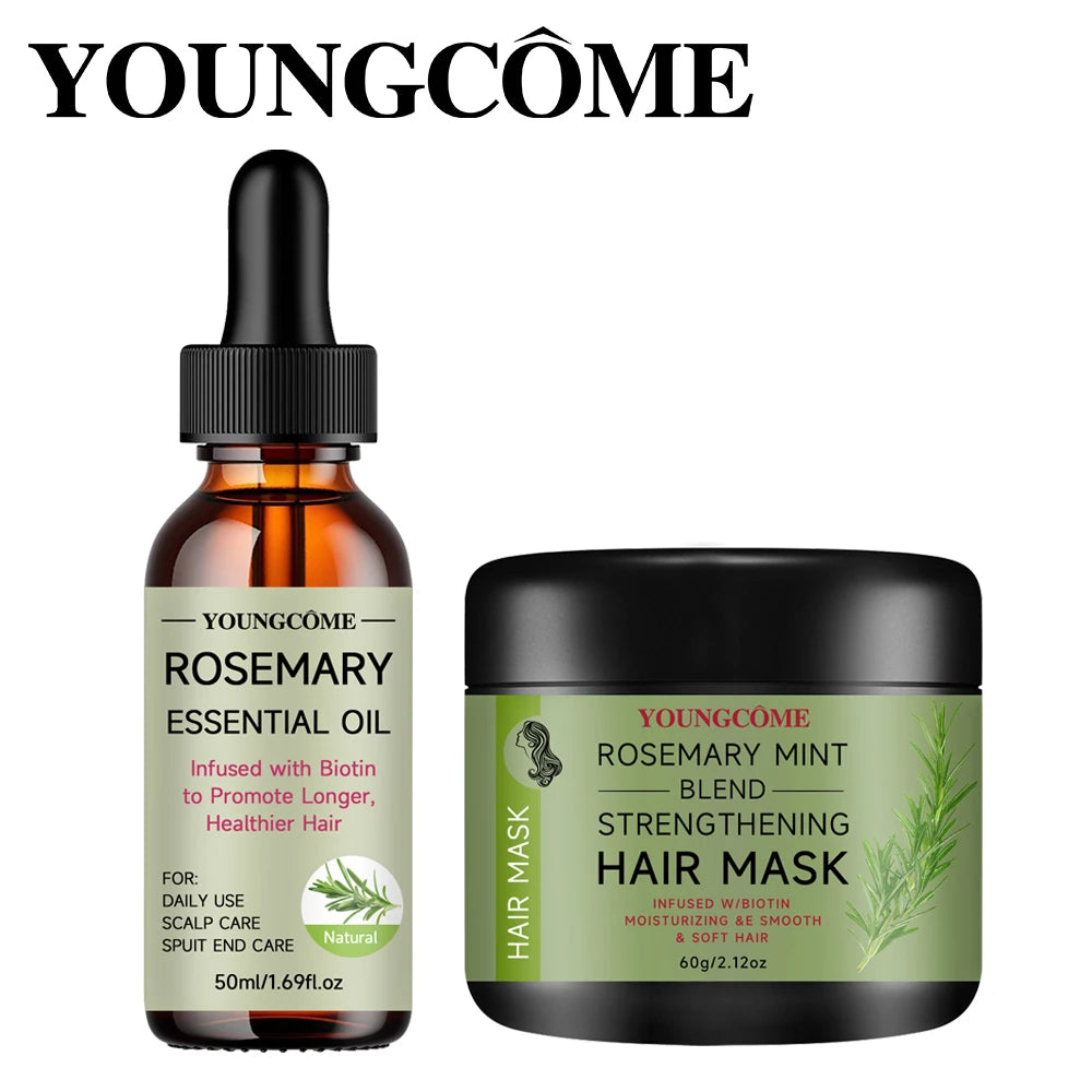 YOUNGCOME Rosemary Serum Conditioner for Hair Repair Mask Nourish Scalp Treatment Rosemary Essential Oil for Hair Care Shampoo Quake Nourishing