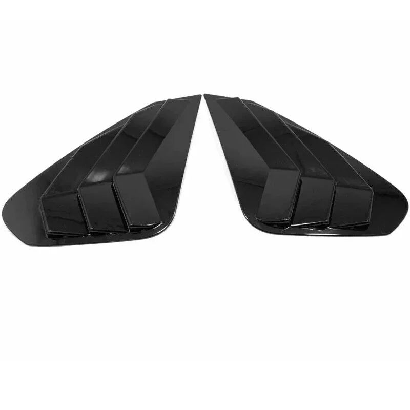 For Toyota RAV4 2019 2020 2021 2022 2023 Car Rear Louver Window Side Shutter Cover Trim Sticker Vent Scoop Carbon Fiber ABS Quake Gloss Black