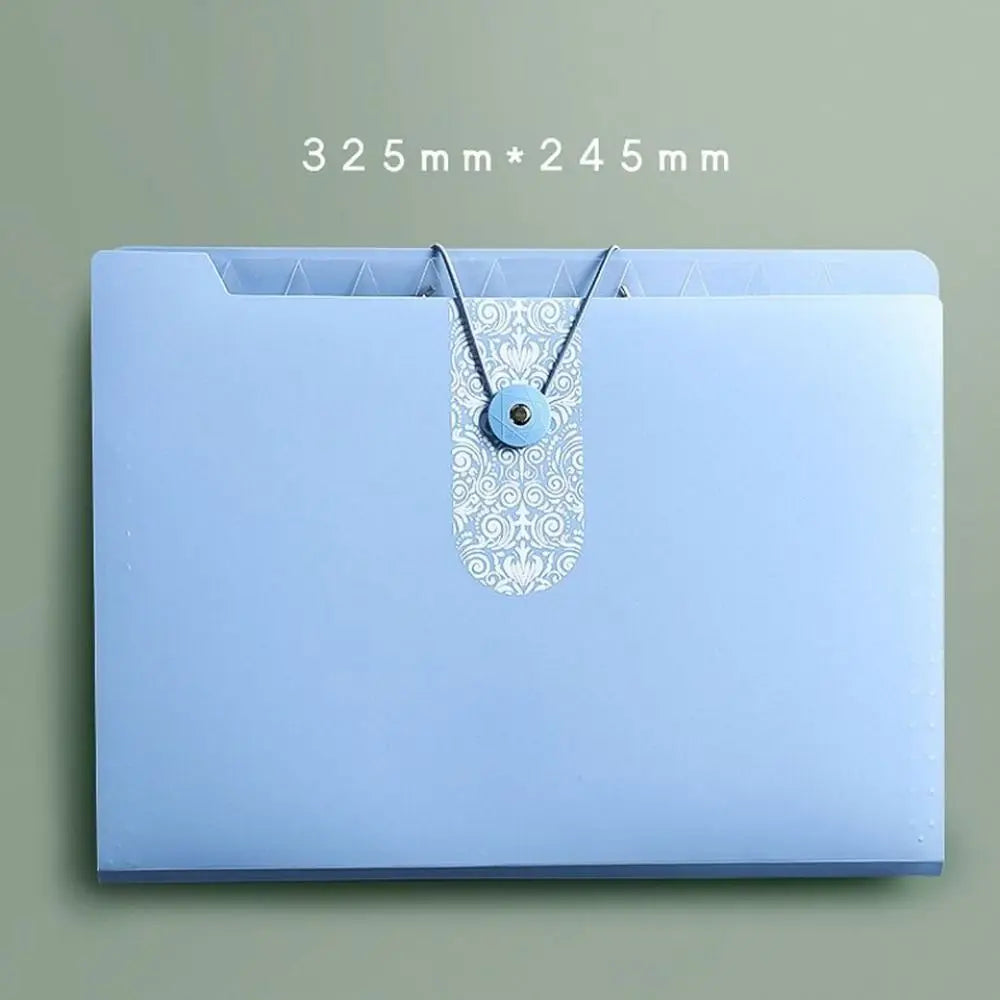 8 Grids Organ File Folder A4 Large Capacity Paper Documents Folder Office School Supplies Document Organizer Expanding File Bag Quake