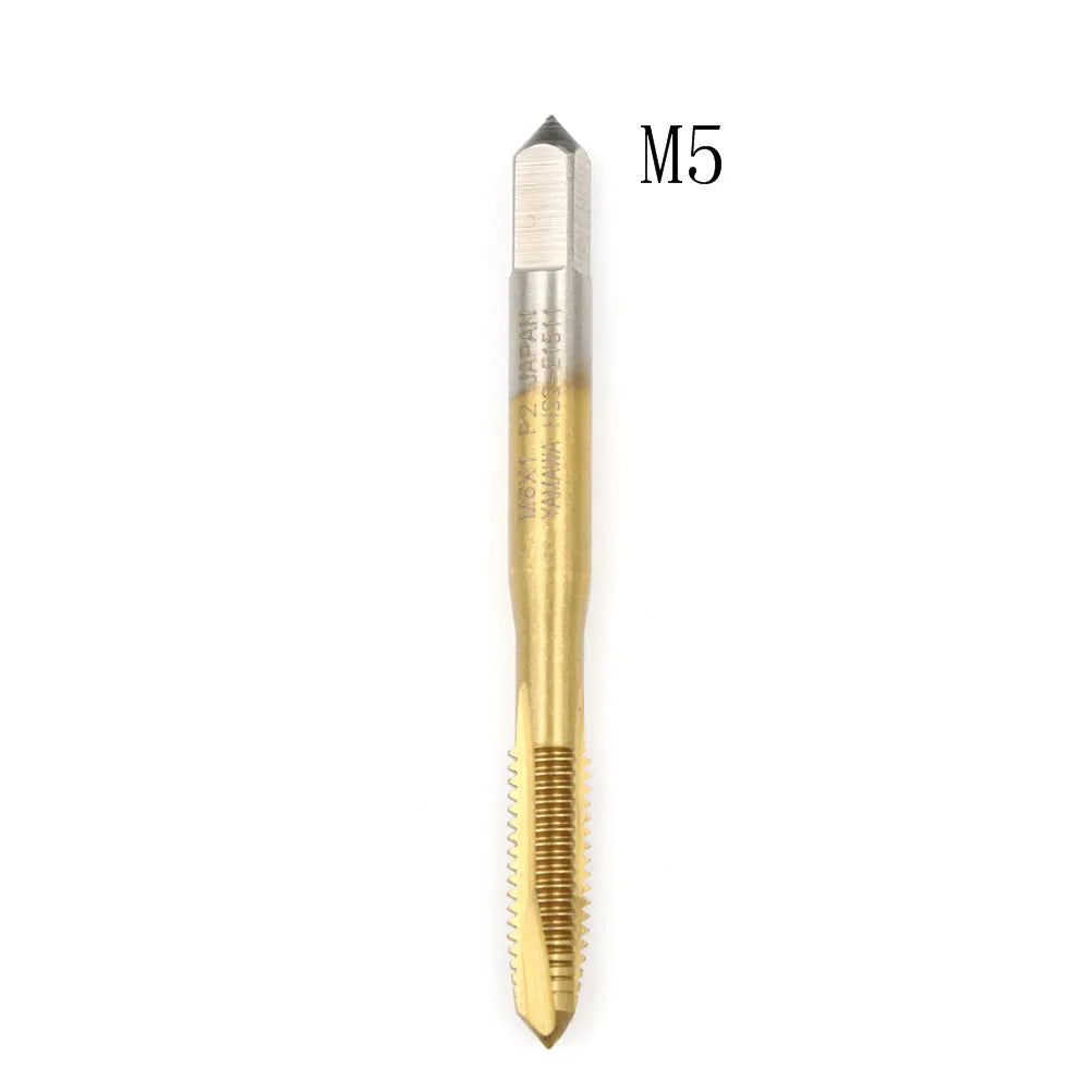 1Pcs M2/M2.5/M3/M3.5/M4/M5/M6/M8 HSS Metric Straight Flute Thread Screw Tap Plug Tap Quake Style6