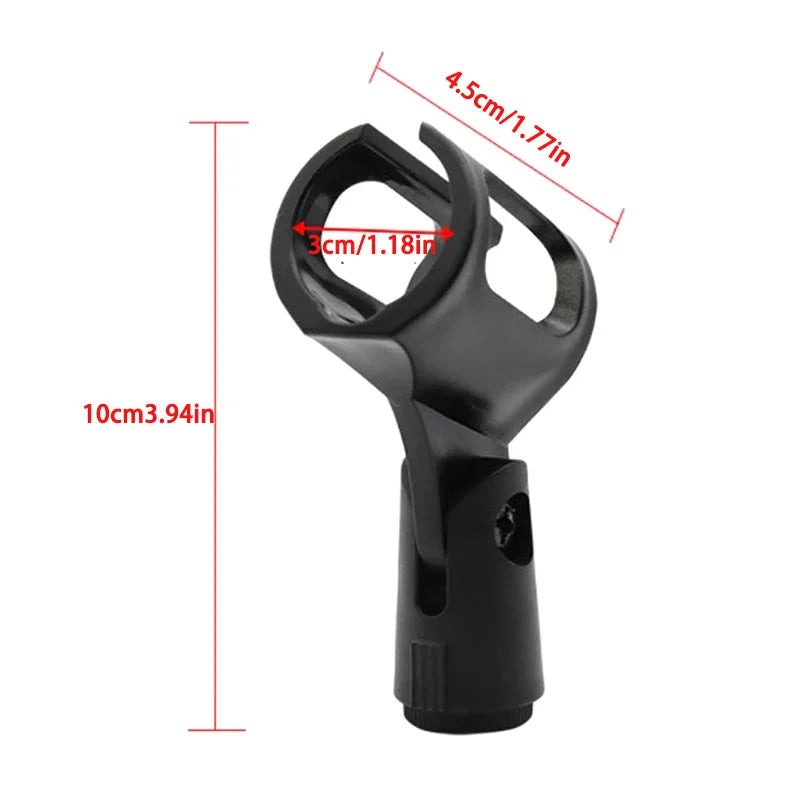 2x Universal Microphone Stand Clip Adjustable Mic Clamp Mount Holder Quake