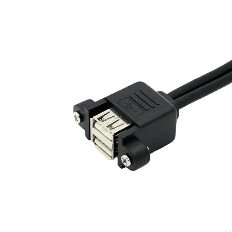 Double Female USB Extension Cable with Ears Screw Lock Panel Mount USB Cable for Cleaner Cable Routing, Desktop K1KF Quake