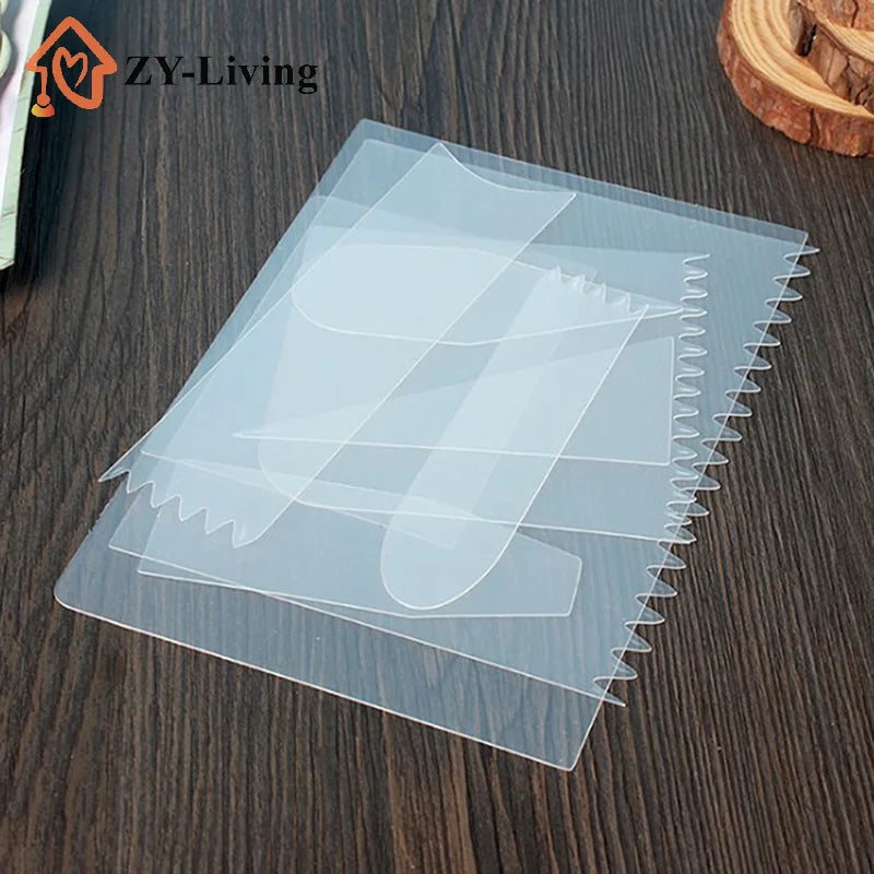 9Pcs Plastic Cake Scraper Cream Spatula Cake Cutter Pastry Mold Kitchen Baking Decorating Tools Quake