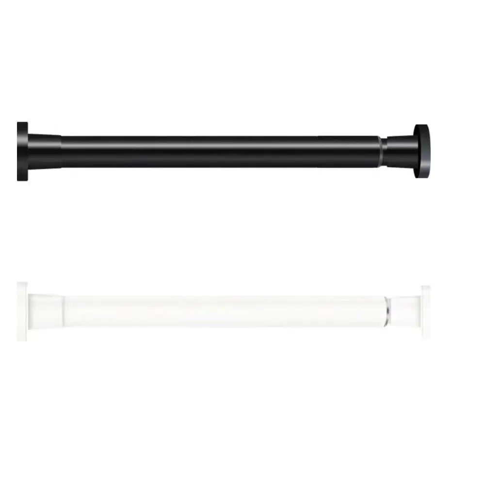 Metal Telescopic Door Curtain Rod Adjustable Length Multi-functional Spring Curtain Rod No Drilling Hanging Rod Clothes Drying Quake