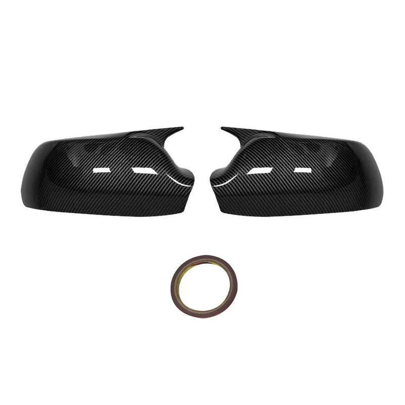 For Mazda 2 3 6 2003 2004 2005 2006 2007 2008 Rearview Side Mirror Cover Wing Cap Exterior Door Rear View Case Trim Carbon Fiber Quake Carbon