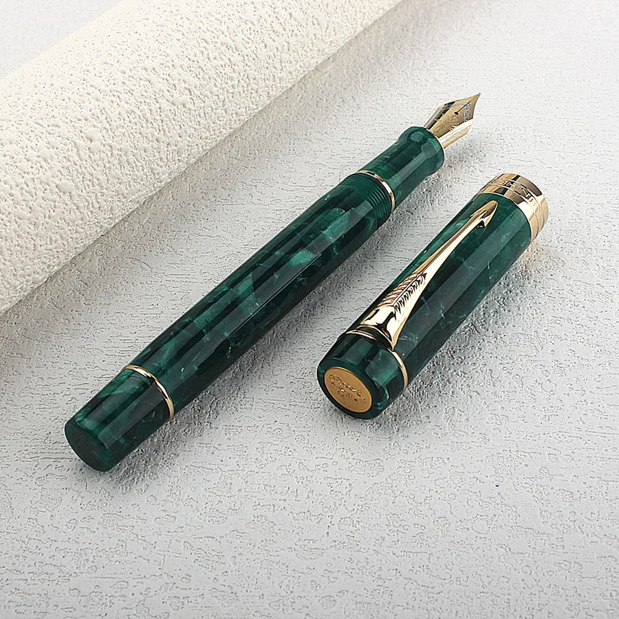 Jinhao 100 Resin Deep Sea Green Arrow Clip Fountain Pen Stationery Pen Gifts Students Pens Business Writing Office Tool Quake