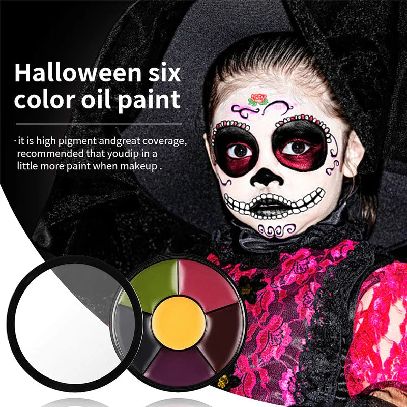 6-Color Bruise Wheel Makeup - Realistic SFX Zombie Makeup with Vibrant Face and Body Paint, Perfect for Halloween Costumes Quake