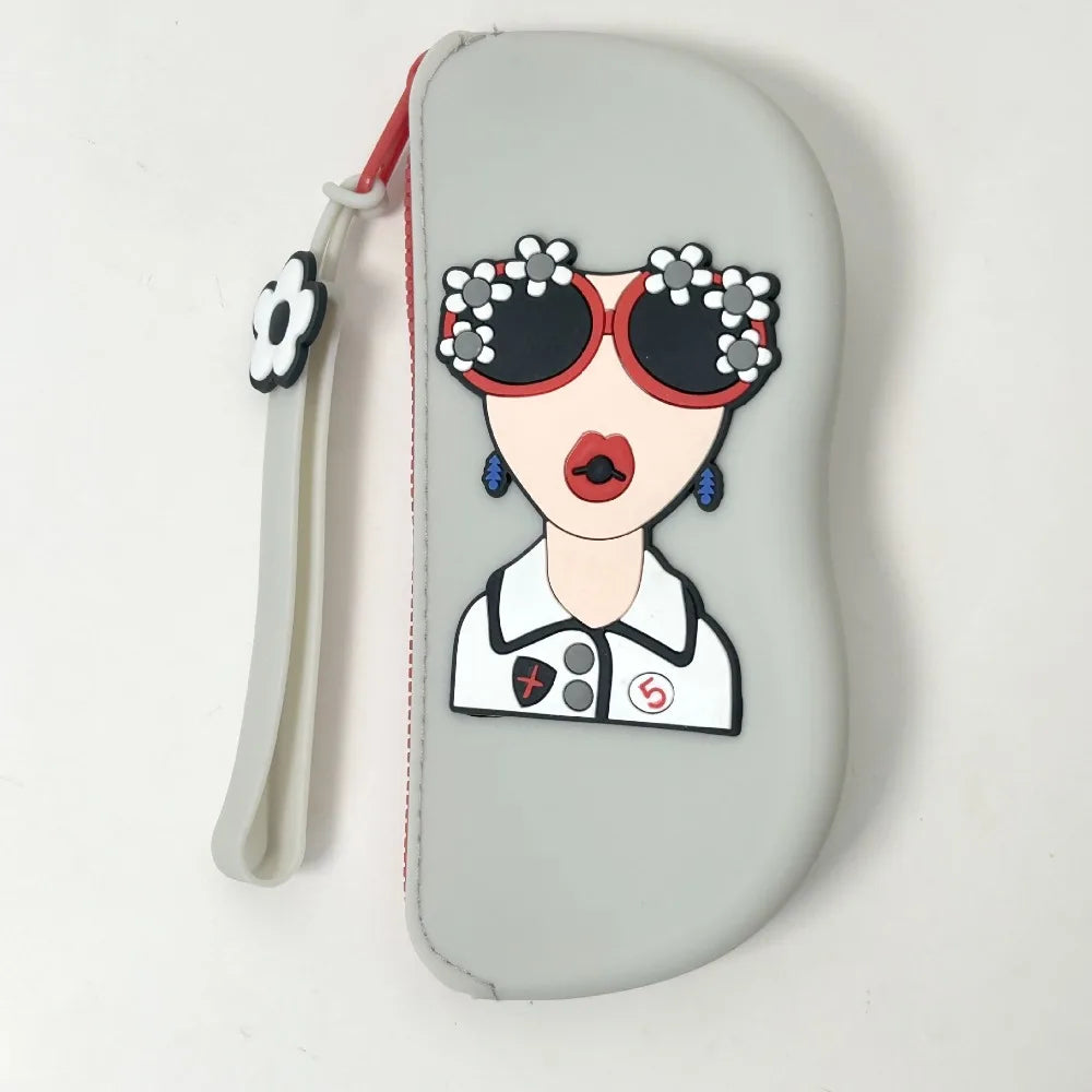 New Multifunctional Glasses Bag Waterproof Silicone Small Items Bags Dustproof Cosmetic Bags Quake Grey
