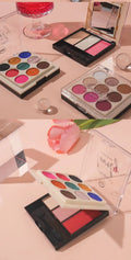 2-Layer Multi-Functional Palette Matte Pearlescent Shimmer Eyeshadows Highlight Contour Beauty Makeup Wide Range All-in-One Quake 12 COLORS