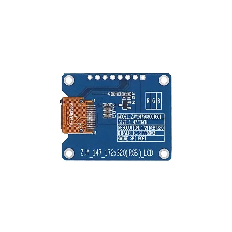 1.47 inch TFT IPS HD Display Screen LCD Module 172*320 SPI Interface ST7789 Driver 172X320 1.1 47; Color LCD; Quake
