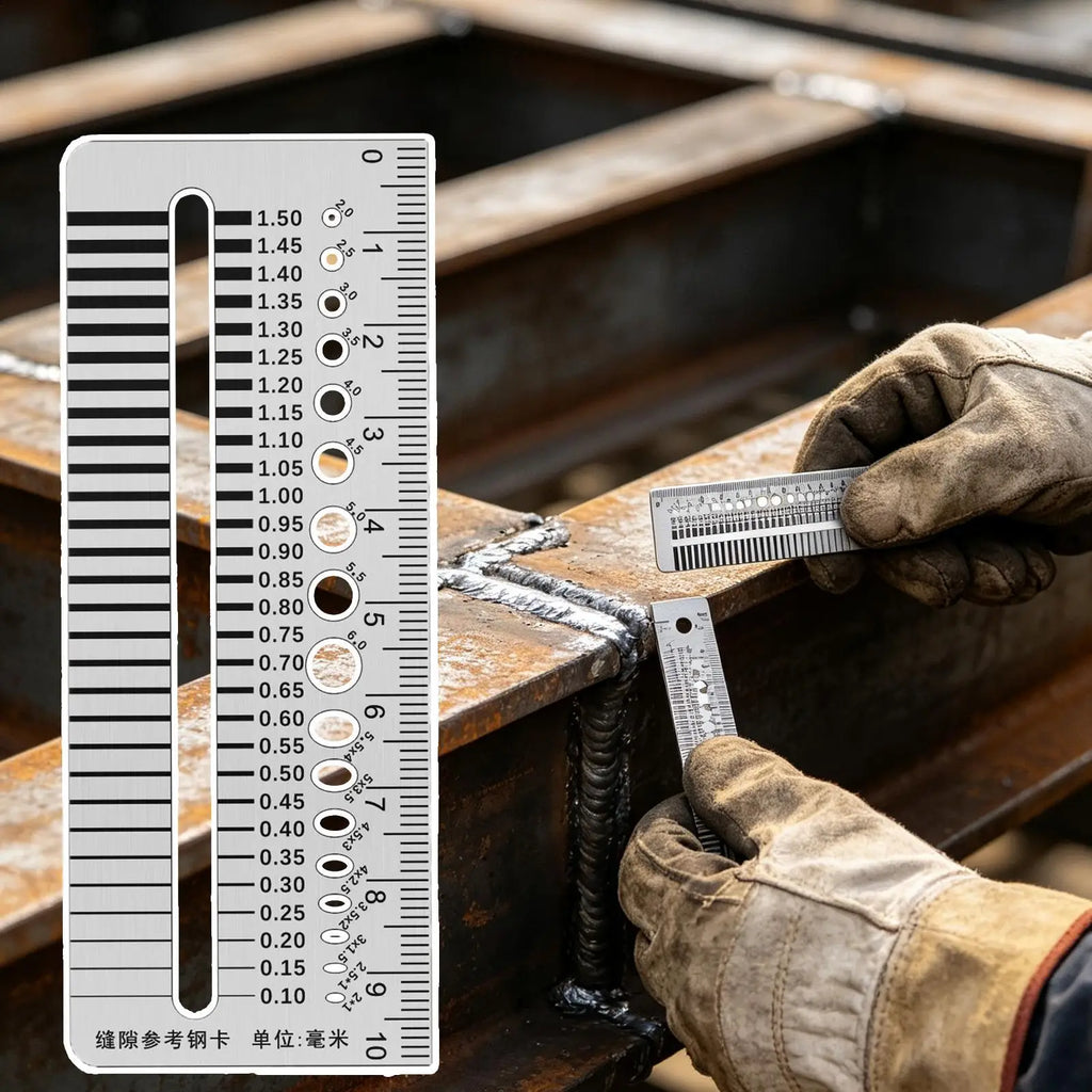 Crack Width Gauge Precisize Stainless Steel Gap Ruler Crack Gauge Gap Measurement for Hardware Installation Concrete Wall Quake