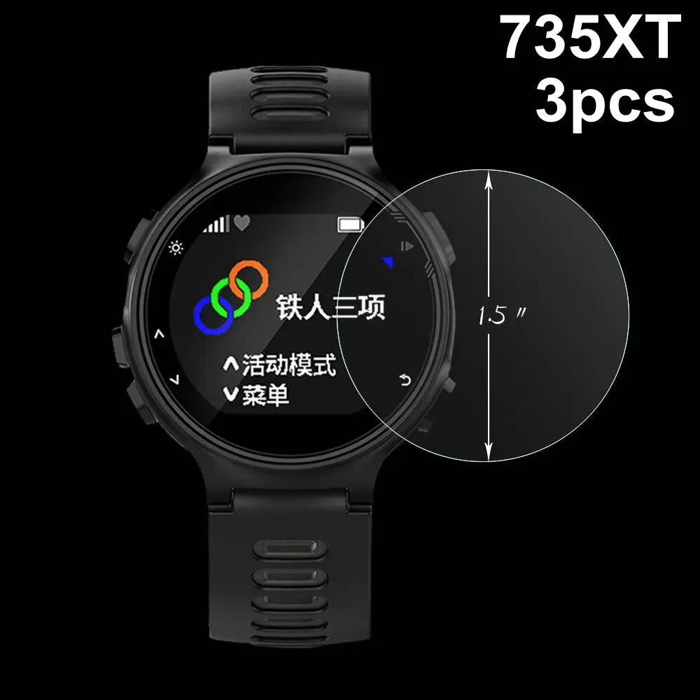 Premium Tempered Glass Screen Protectors Protective Film For Garmin Forerunner 235 225 735XT Quake 3pcs 735XT