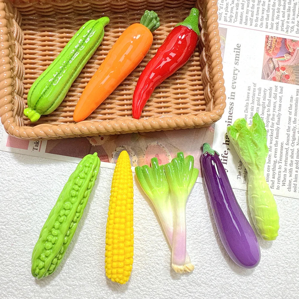 20Pcs Sweet Miniture Simulation Vegetables Landscape Scene DIY Accessories Resin Simulation Food Play Toys Decoration Ornament Quake