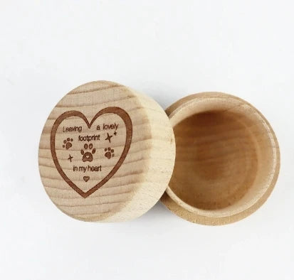 Wooden Baby Memorial Box - Carved Fetal Hair Teeth Umbilical Cord Storage, Exquisite Newborn Christening Gift to Cherish Preciou Quake style 3 B13626D
