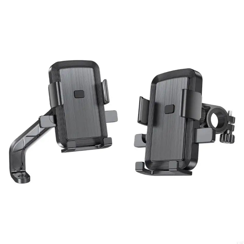 Motorcycle Handlebar/Rearview Mirror Mounted Phone Holder Scooter E-Bike Phone Cradle 360 Degree Rotating Shockproof Stand K1KF Quake