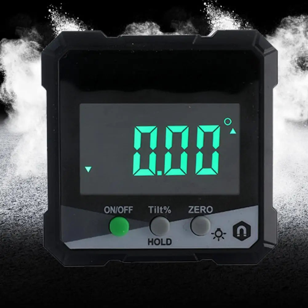 Green Backlit Digital Angle Finder Smart Level Box Magnetic Base Auto-Rotating Display Slope Meter for Woodworking Saw Quake