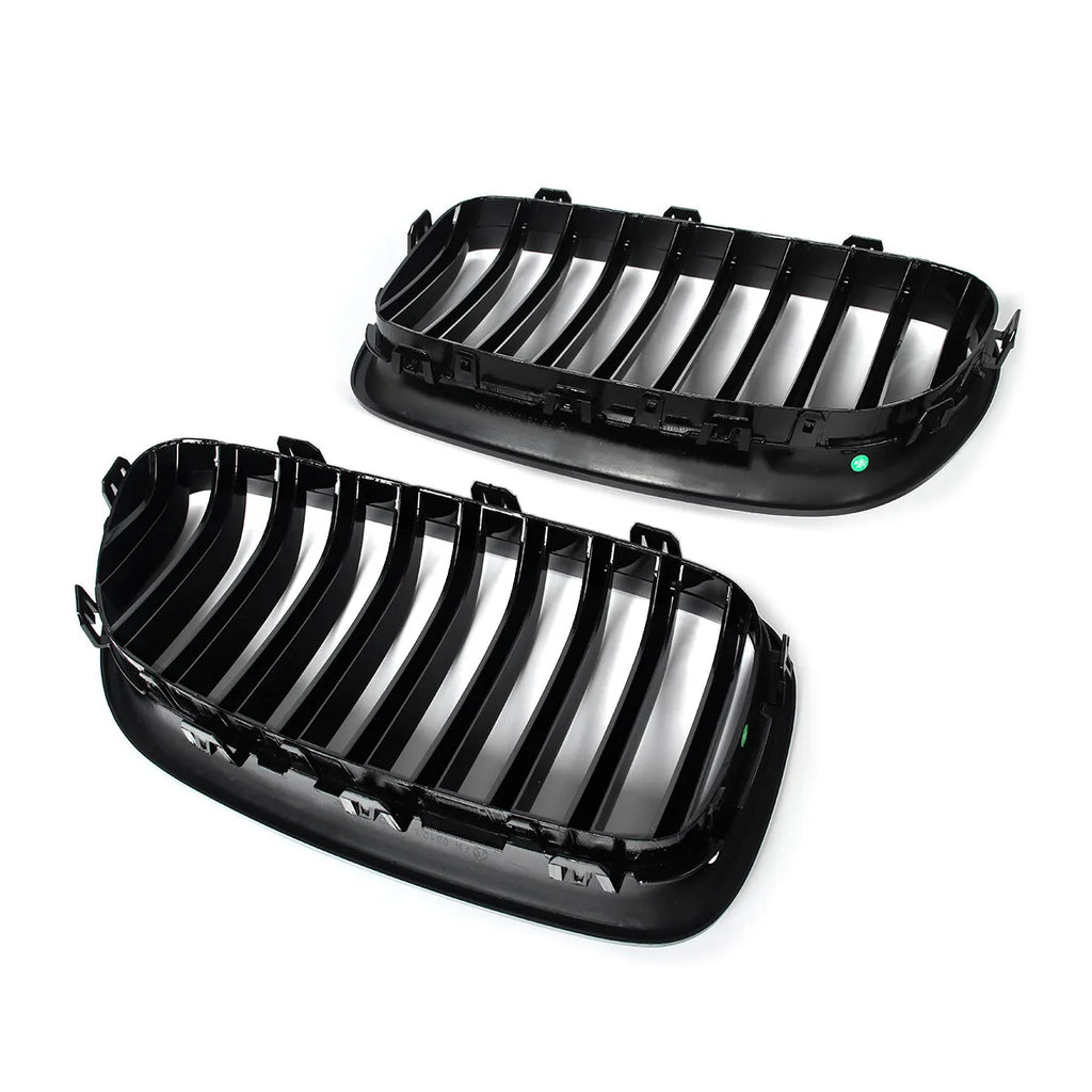 For BMW 5 Series F10 F11 M5 2010-2016 Car Styling Single Line Grille Kidney ABS Front Hood Racing Grill Black Auto Accessories Quake