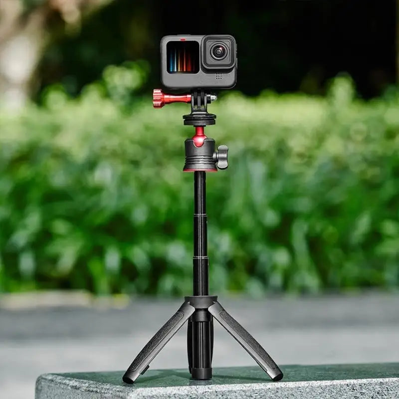 Handheld Telescopic Tripod with Smartphone Clamp Feature Stable Base for Indoor Outdoor Video Recording Black K1KF Quake China Mainland