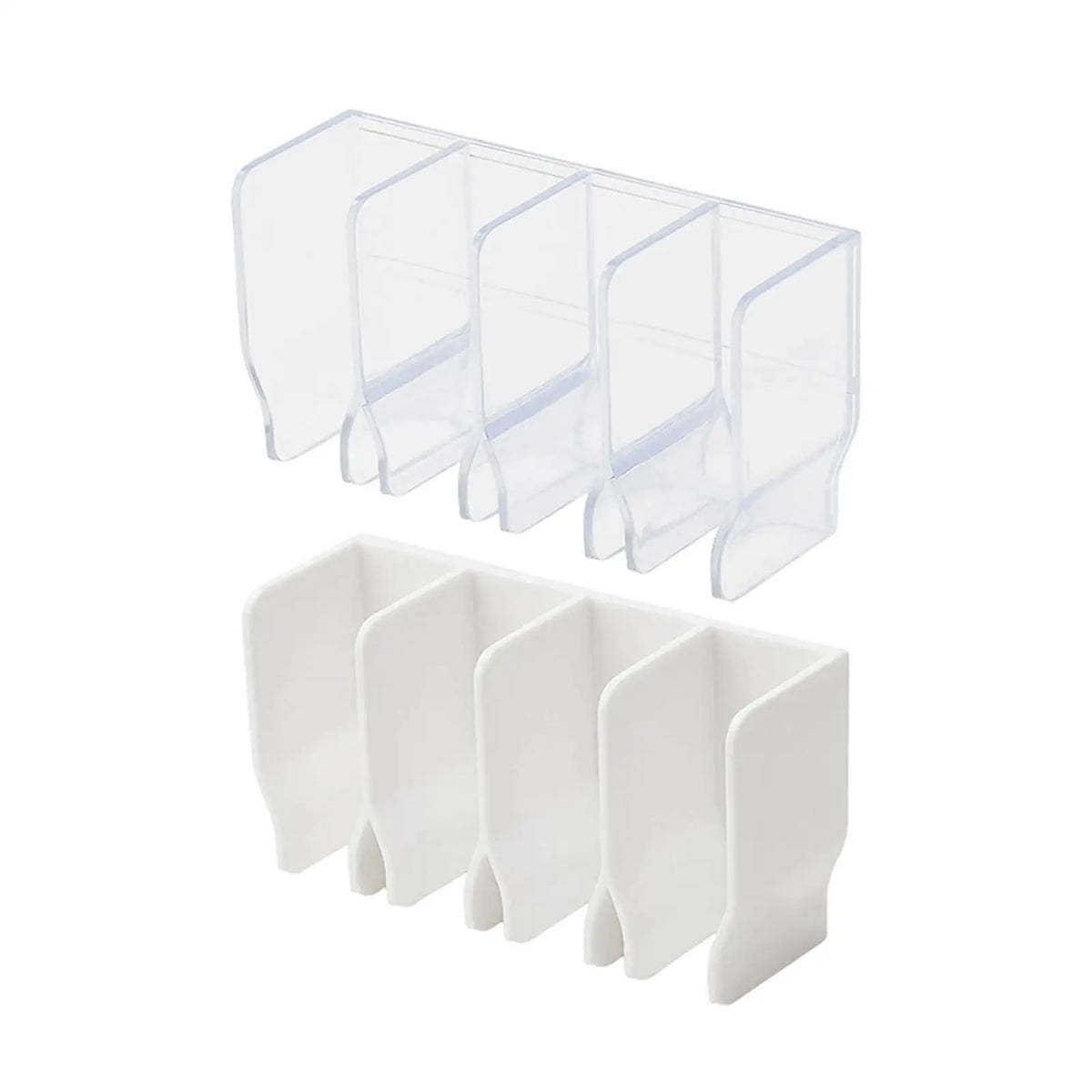 PP Wall Mounted Toothbrush Storage Clip Toothpaste Holder Durable No Drill Adhesive Organizer for Bathroom and Shower Quake