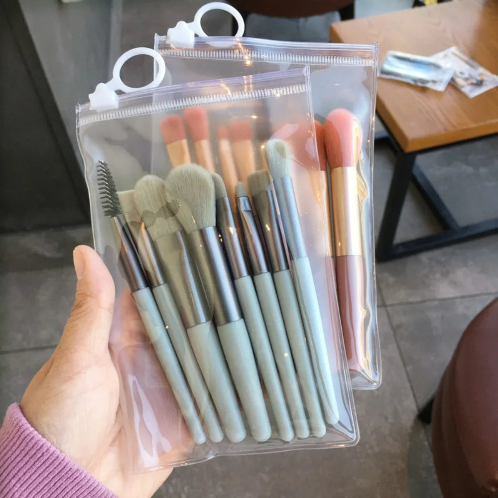 Makeup Brush Complete Set of Small 8 Beauty Tools Portable Set Eye Shadow Brush Foundation Make-up Brush Powder Blusher Brush Quake