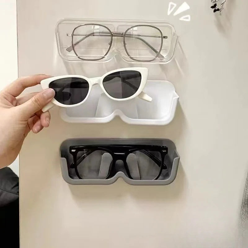Wall Mount Eyeglasses Storage Holder Anti-Press Sunglasses Display Rack for Bedroom Bathroom Glasses Organizer Quake